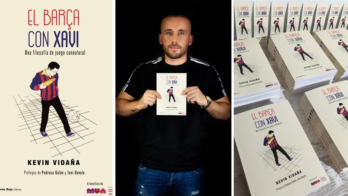 El autor del libro, Kevin Vidaña, y el volumen que acaba de presentar