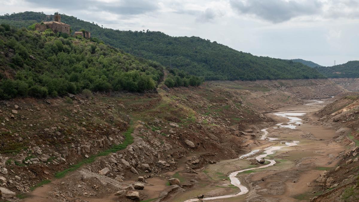 Afectación de la sequía en el pantano de Rialb