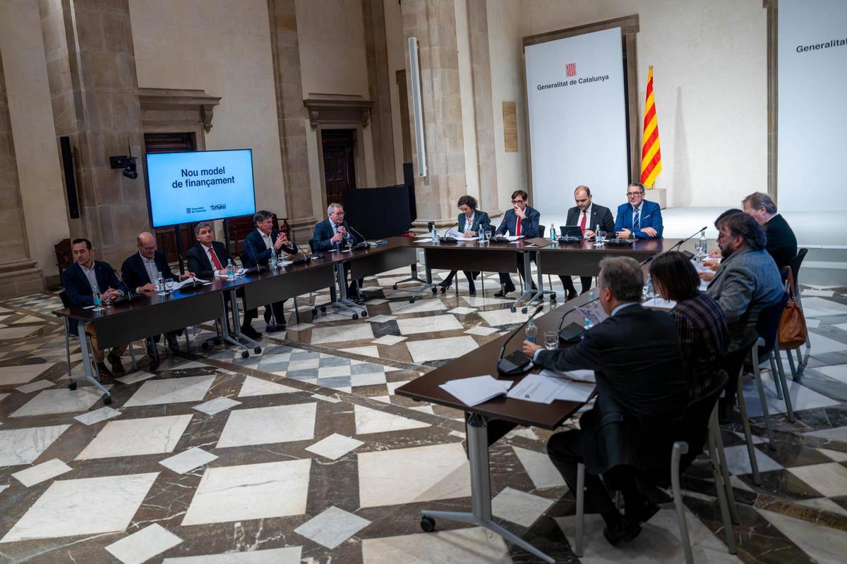 Sindicatos y patronales se reunieron con el president Illa el viernes en la Generalitat para abordar la nueva financiación.