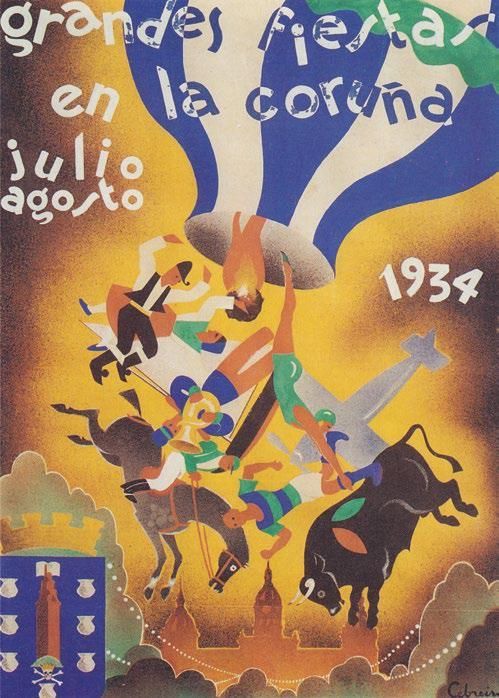 Así evolucionaron los carteles de las Fiestas de María Pita en 175 años en A Coruña