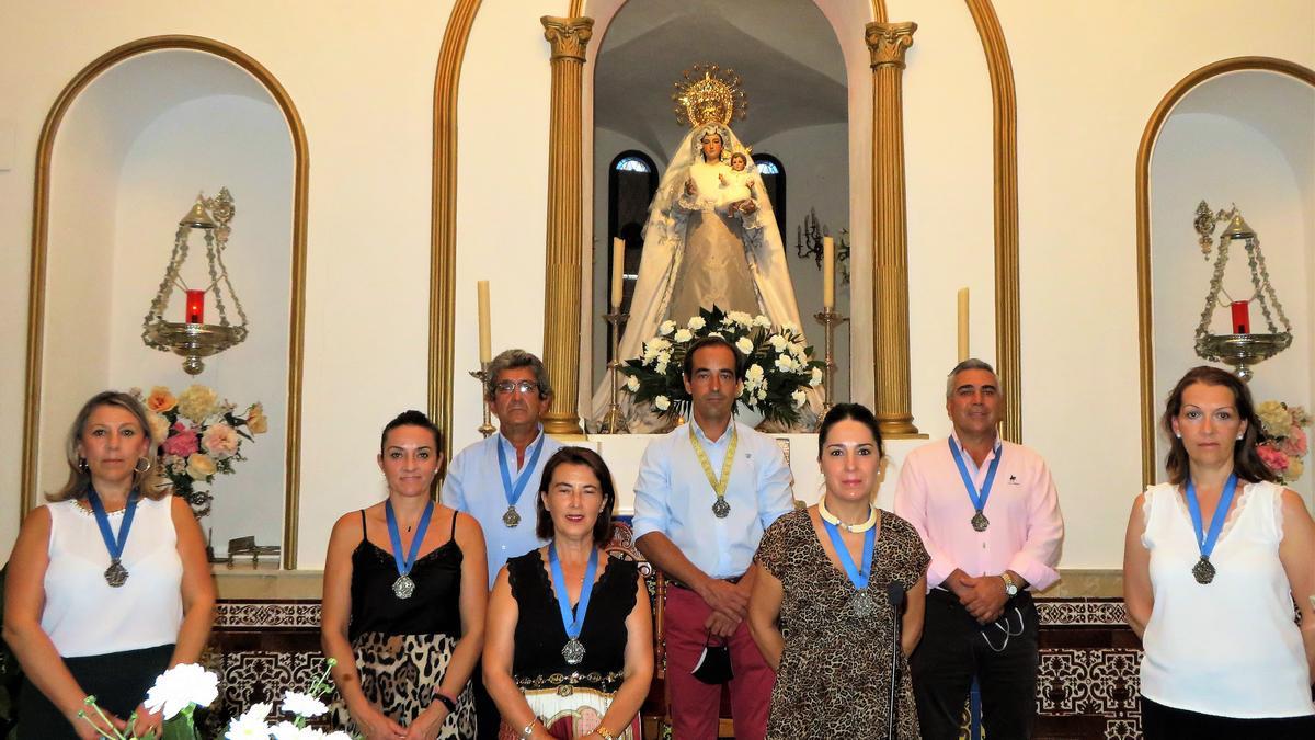 Directiva saliente de la Hermandad de la Virgen de Tentudía de Monesterio