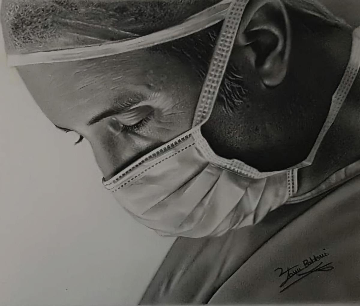 La obra que reproduce la imagen de un cirujano.