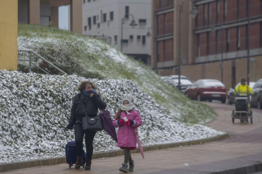 La nevada en la comarca de Avilés