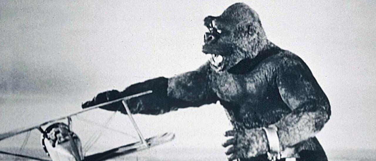 King Kong, en un fotograma
de la película de 1933.