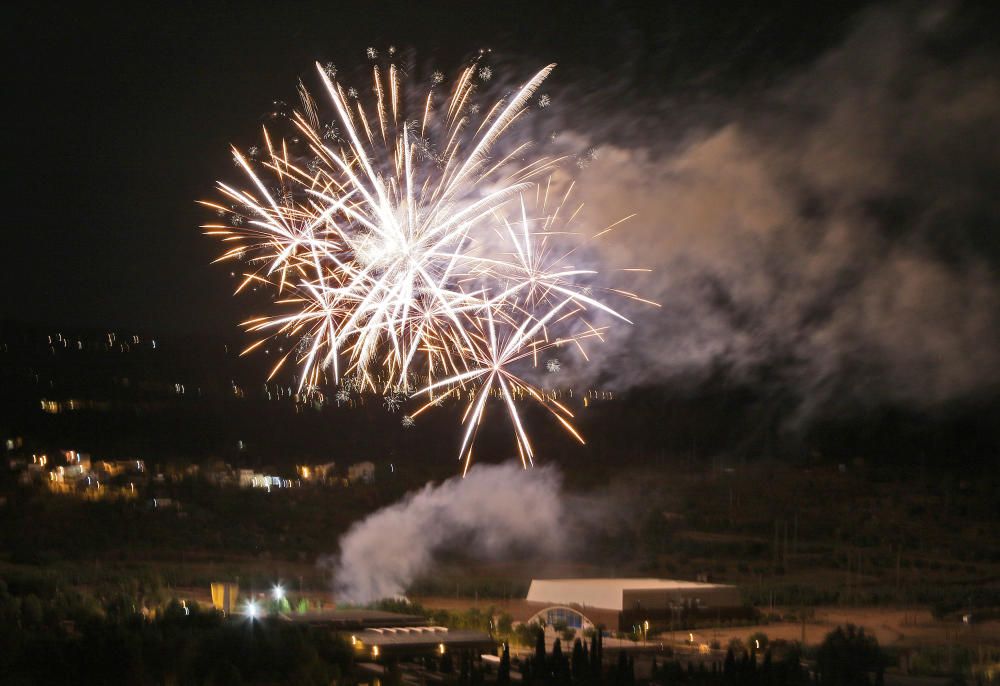 El castell de focs de Manresa 2020 vist des del Puigberenguer