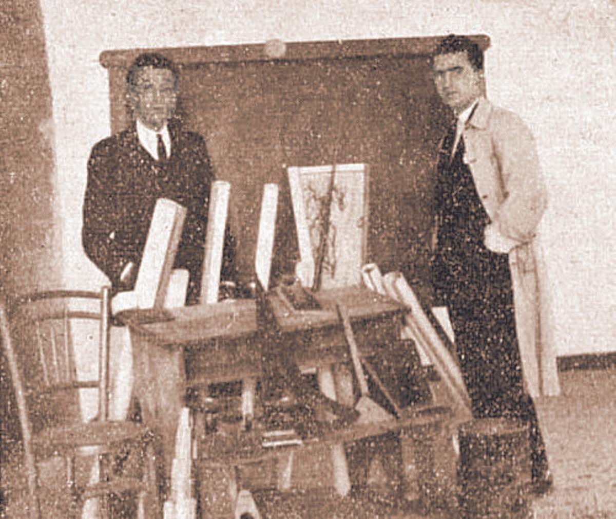Braulio Brandido y Hernán Poza en el curso 1926-1927