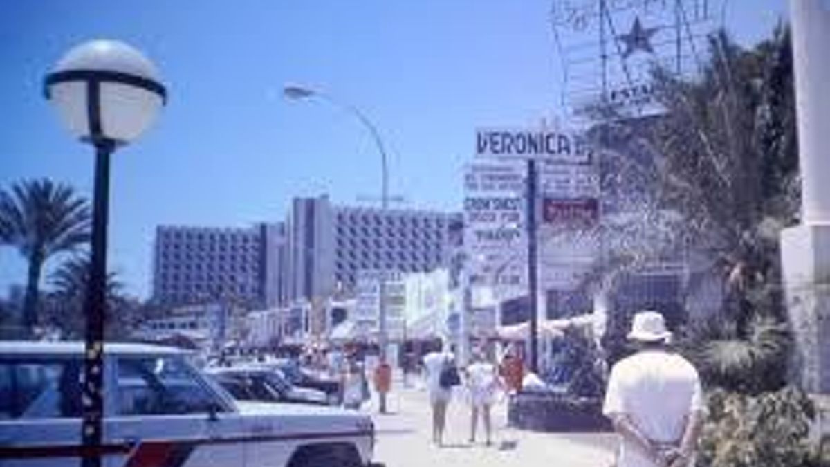 Zona de Las Verónicas, en Playa de Las Américas, en 1990