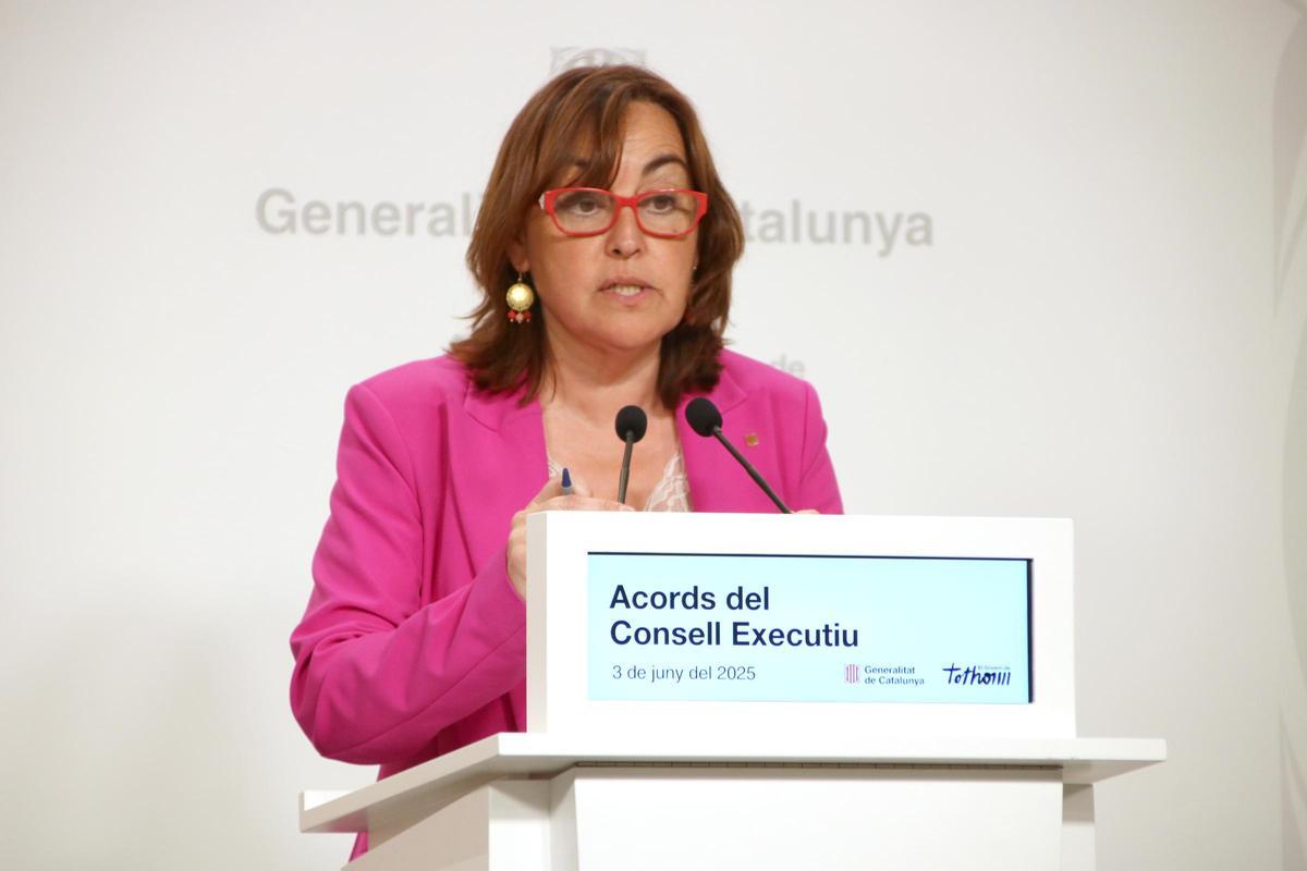 La portaveu del Govern, Sílvia Paneque, durant una roda de premsa.
