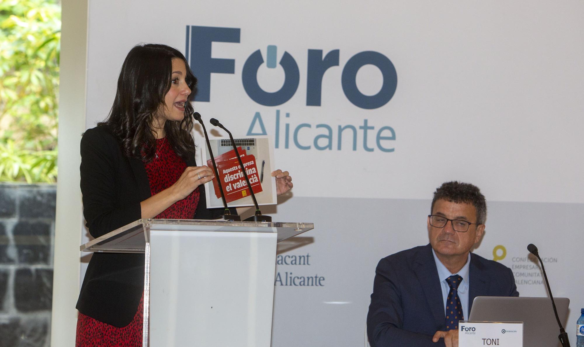 Inés Arrimadas en el Foro Alicante