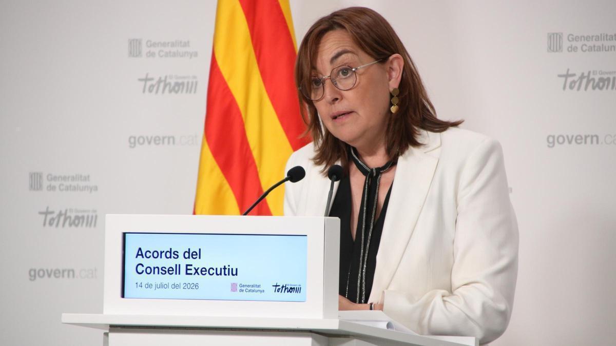 La consellera de Territori, Sílvia Paneque, en roda de premsa.
