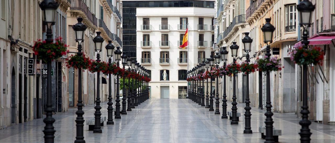 La calle Larios de Málaga, durante el confinamiento domiciliario.