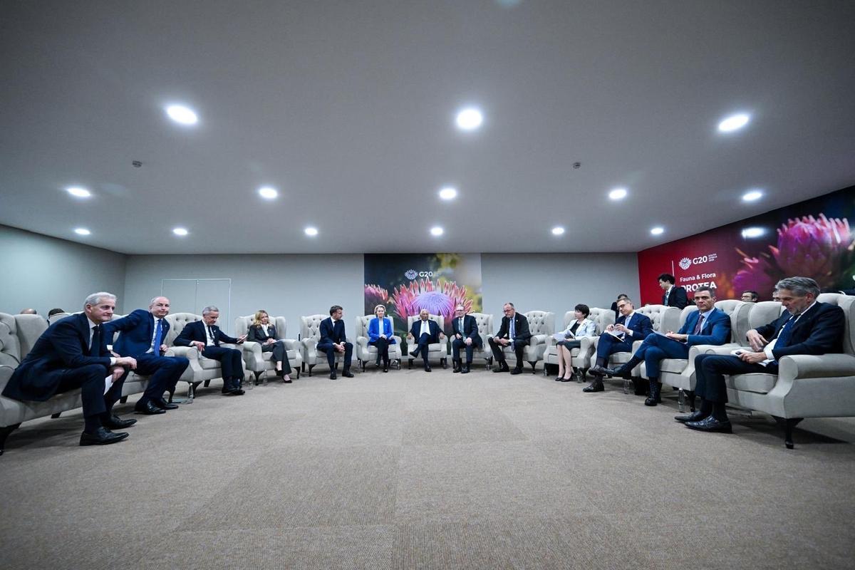 Líderes internacionales reunidos en Johannesburgo (Sudáfrica).