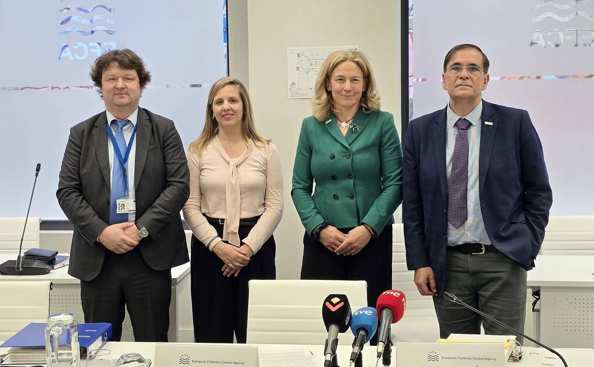 Desde la izquierda: Marcel Dedic, Patricia Sánchez, Susan Steele y Pedro Galache, en la EFCA.