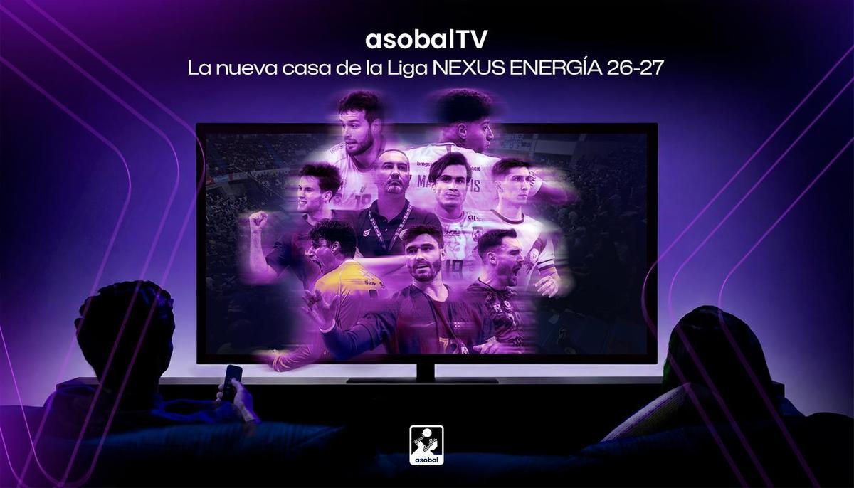Cartela con el anuncio del lanzamiento de la plataforma en streaming Asobal TV.