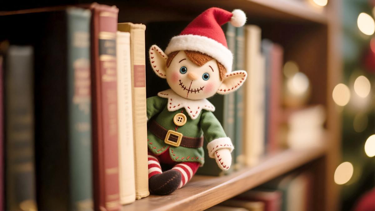 Uno de los pequeños ayudantes de Santa Claus, vigilando a los niños