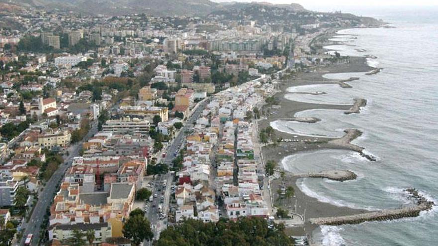 Imagen aérea de las barriadas del Palo y Pedregalejo.