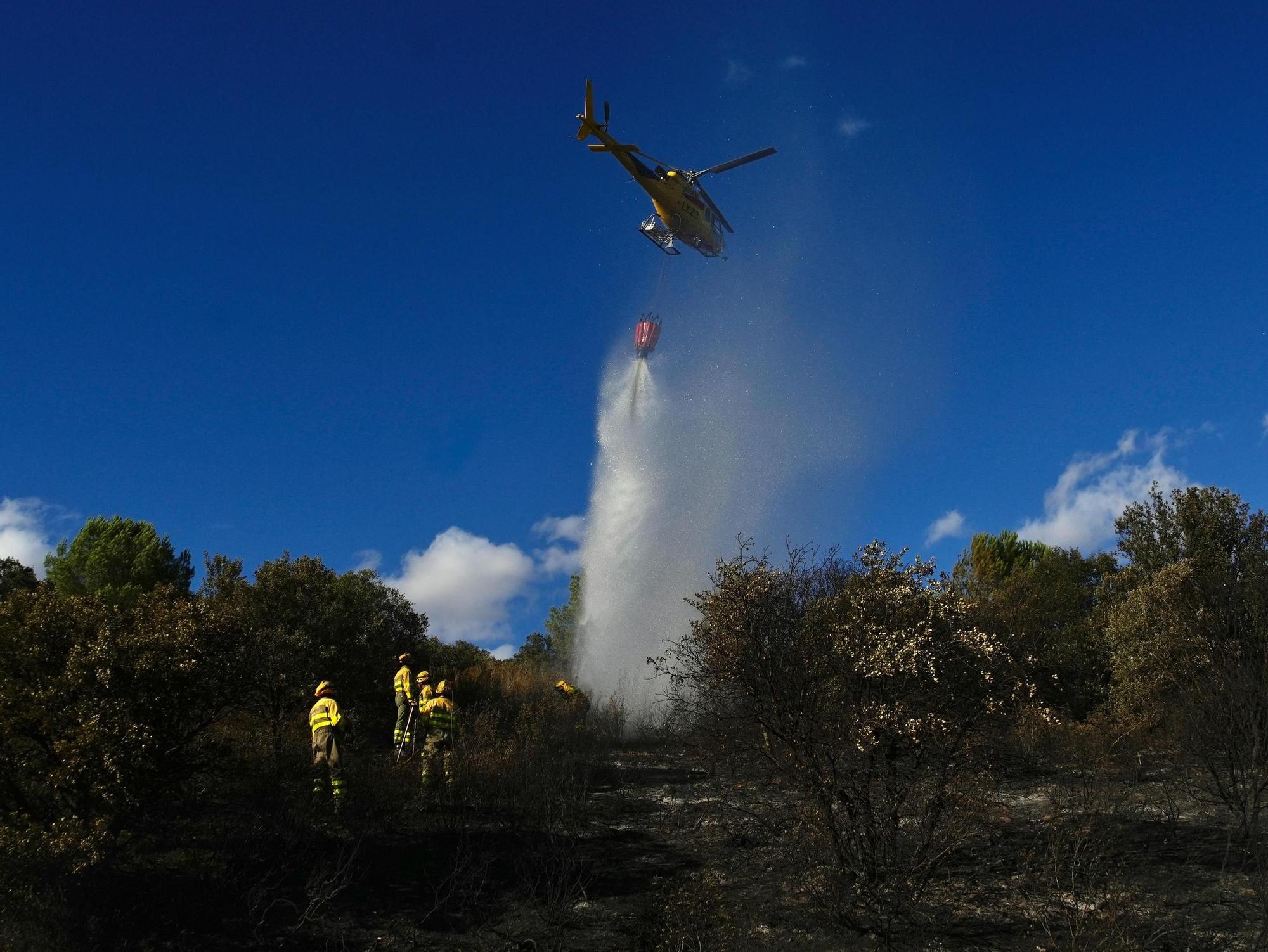 Incendio en el entorno de la Fuente de la Salud de Zamora