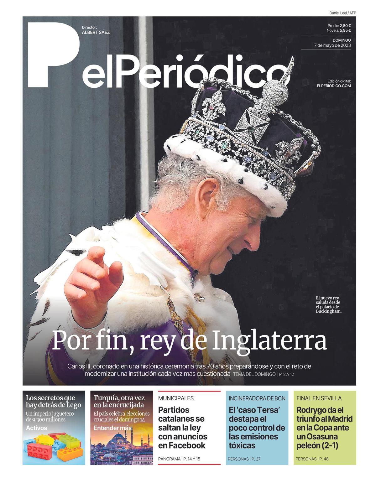 La portada d’EL PERIÓDICO del 7 de maig del 2023