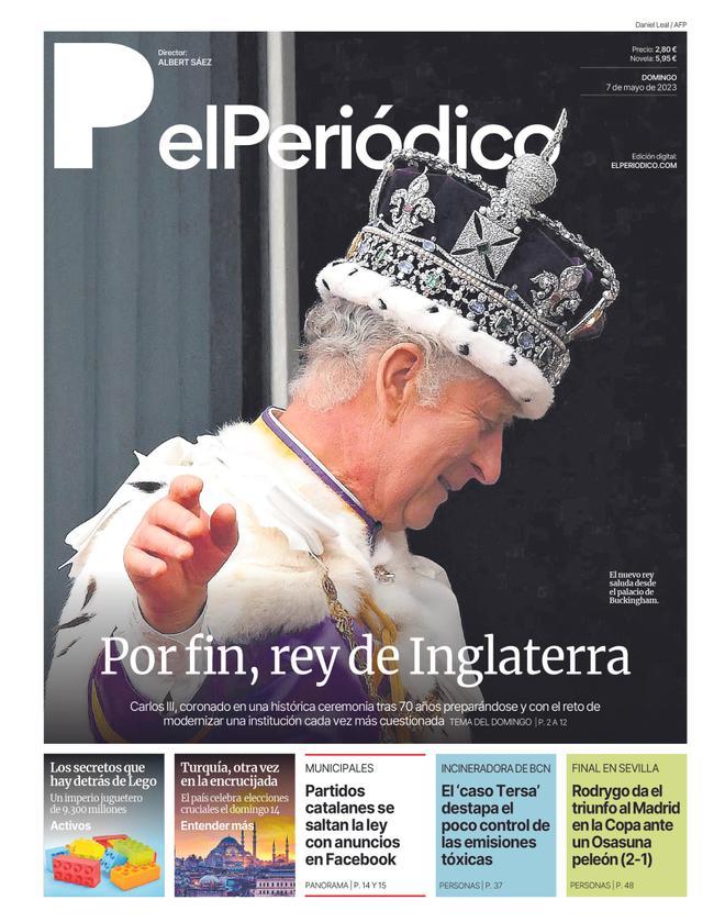 La portada d’EL PERIÓDICO del 7 de maig del 2023