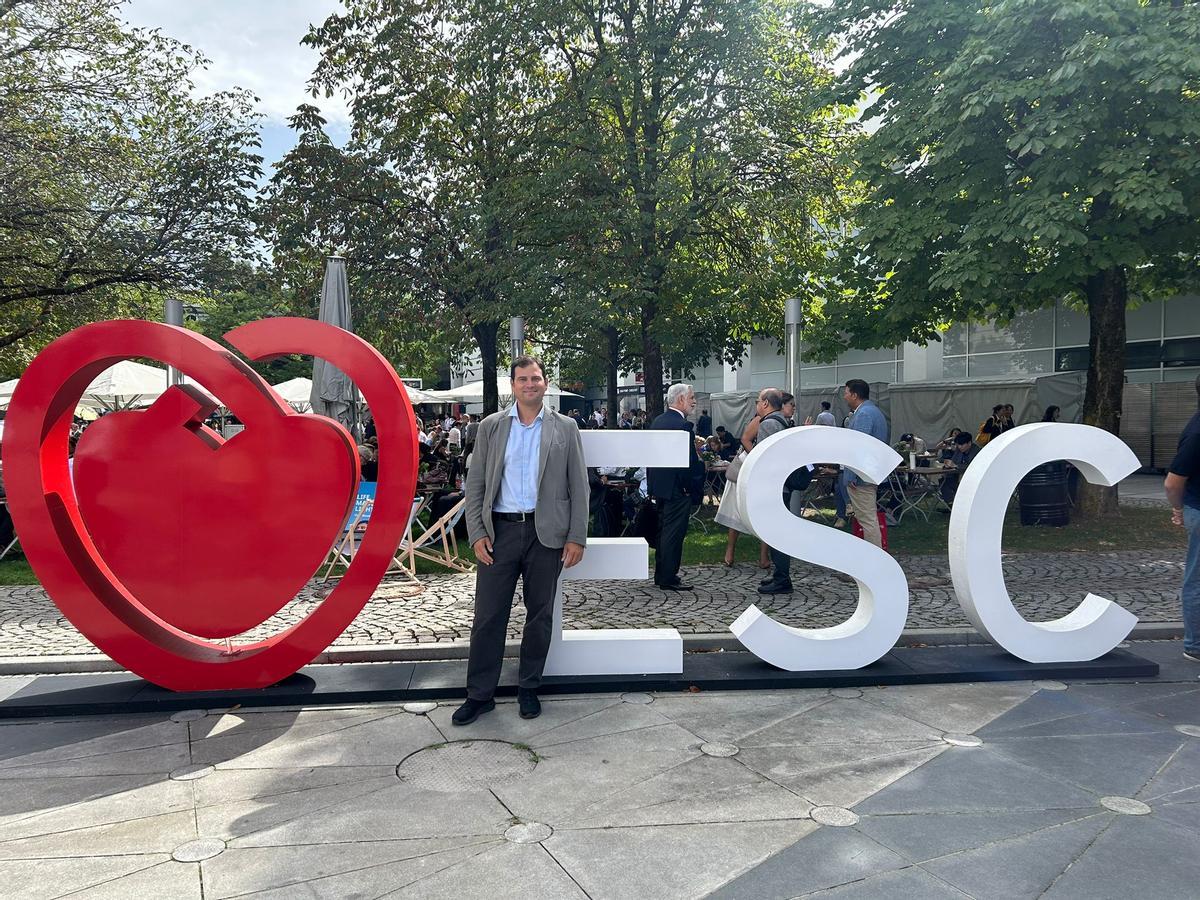 El cardiólogo Borja Ibáñez en el Congreso de la Sociedad Europea de Cardiología 2026.