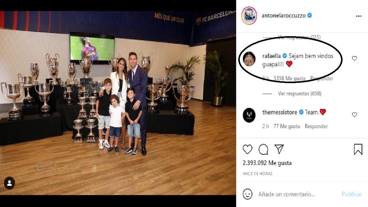 La hermana de Neymar da la bienvenida a los Messi en París