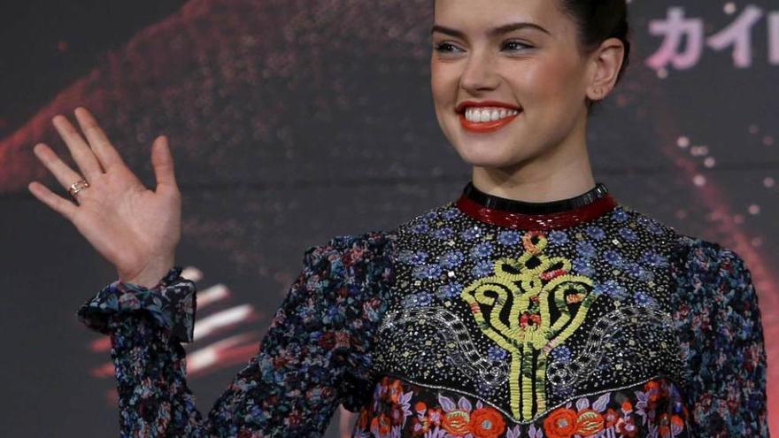 Daisy Ridley, en la presentación de la película en Japón.