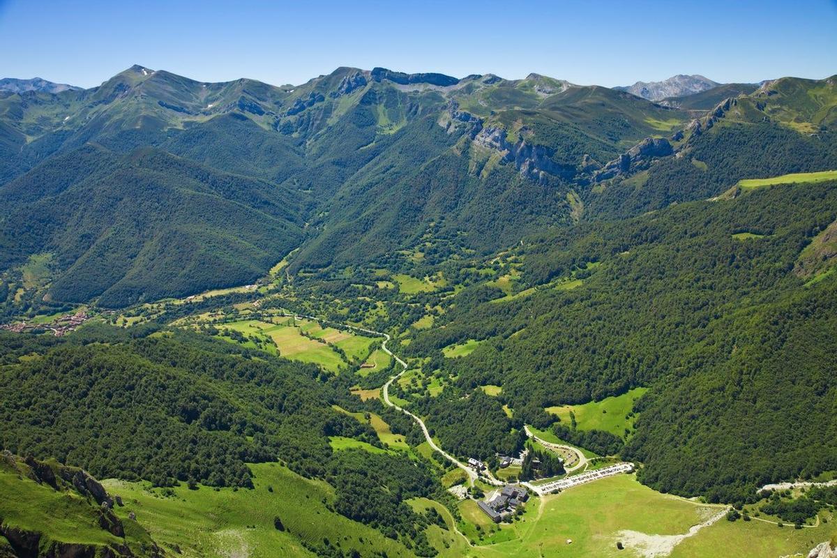 Vista aérea de Fuente Dé, Cantabria