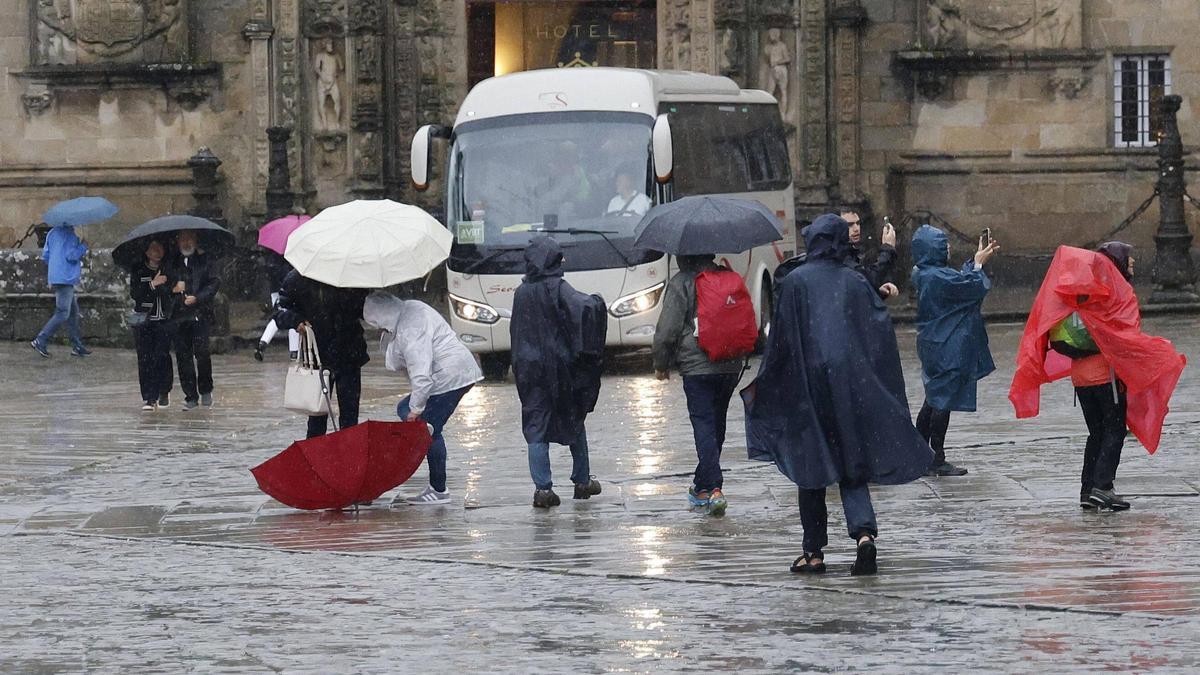 Imagen de archivo del temporal en Santiago