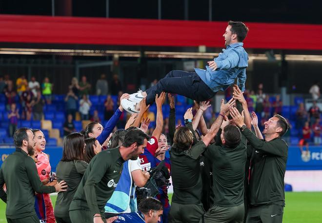 Liga F: FC Barcelona - Betis, el partido de despedida de Sandra Paños, Mariona Caldentey y Jonatan Giráldez, en imágenes