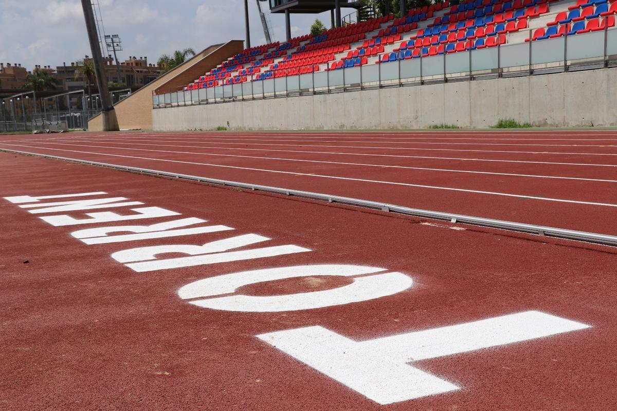 Pista de atletismo en Parc Central.