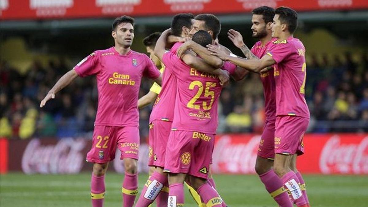 Euforia del Las Palmas con el gol de David García