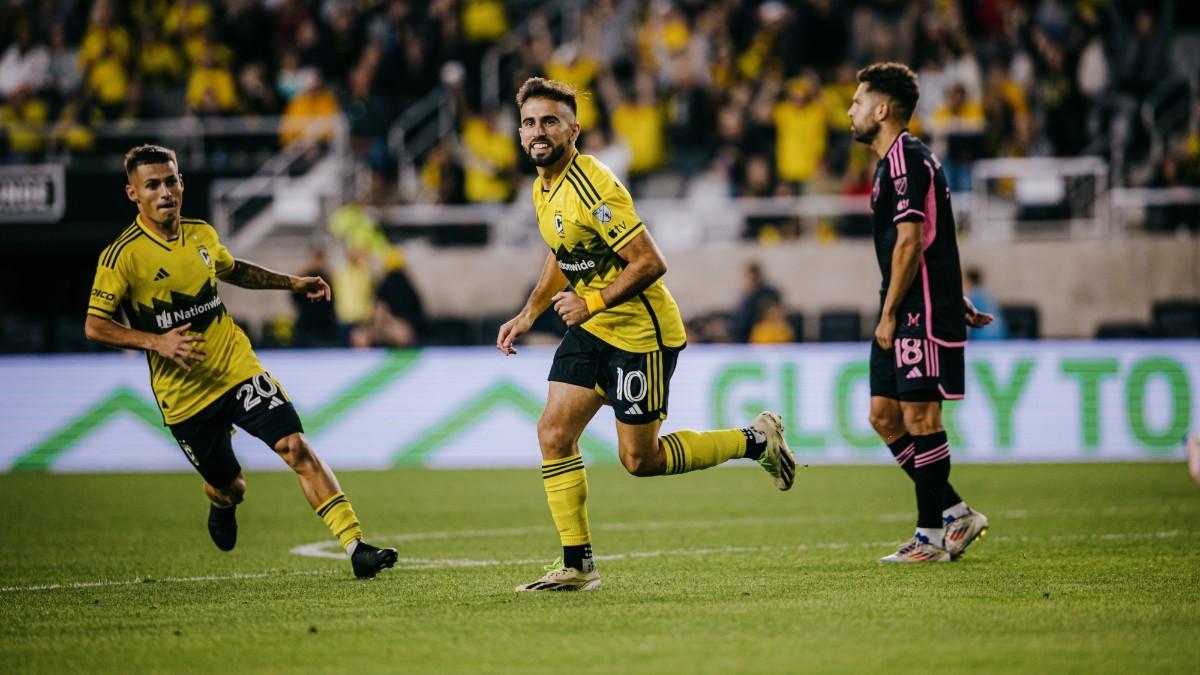 Diego Rossi, de Columbus Crew ante Inter Miami