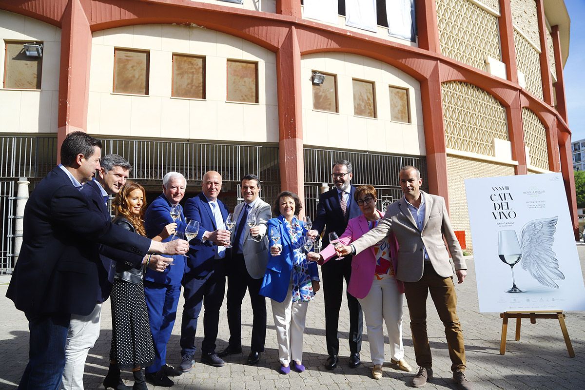 Presentación y montaje de la Cata del Vino de Montilla Moriles en la Plaza de Toros