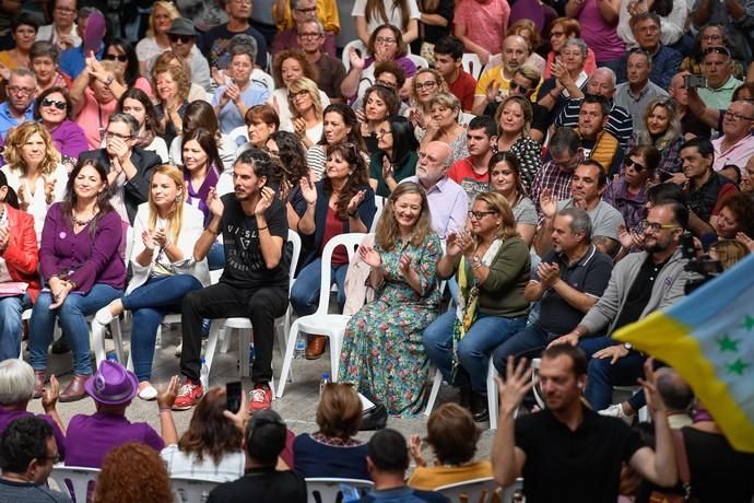 CANARIAS Y ECONOMIA. EDIFICIO MILLER. LAS PALMAS DE GRAN CANARIA. Mitin dePodemos con Irene Montero en el Edificio Elder del Parque Santa Catalina  | 31/03/2019 | Fotógrafo: Juan Carlos Castro