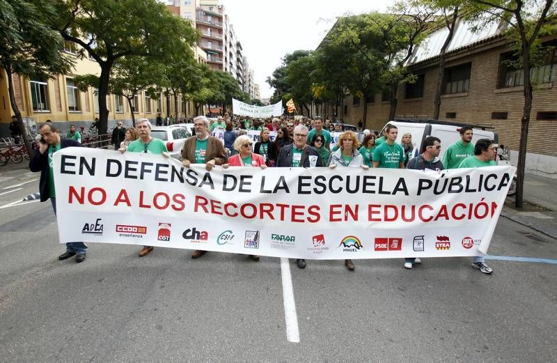 Fotogalería: Huelga educativa en Zaragoza