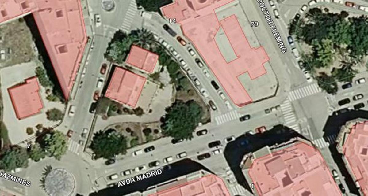 La manzana donde se construirá el edificio de 7 alturas y 53 viviendas