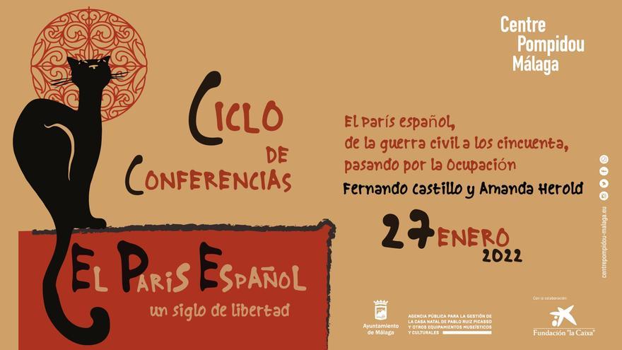 Cartel del ciclo de conferencias 'El París español: un siglo de libertad'