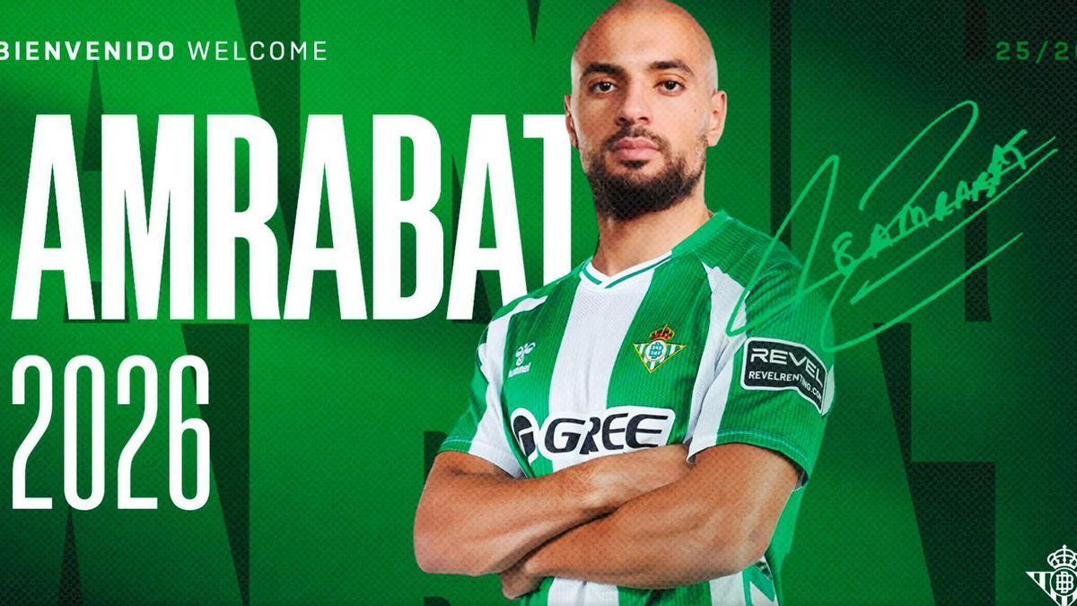 El Betis confirma el fichaje de Sofyan Amrabat