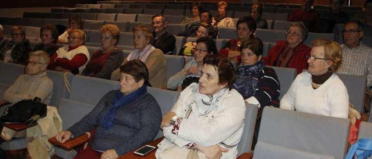 Público presente ayer en la charla celebrada en el salón de plenos de Cangas. // Santos Álvarez