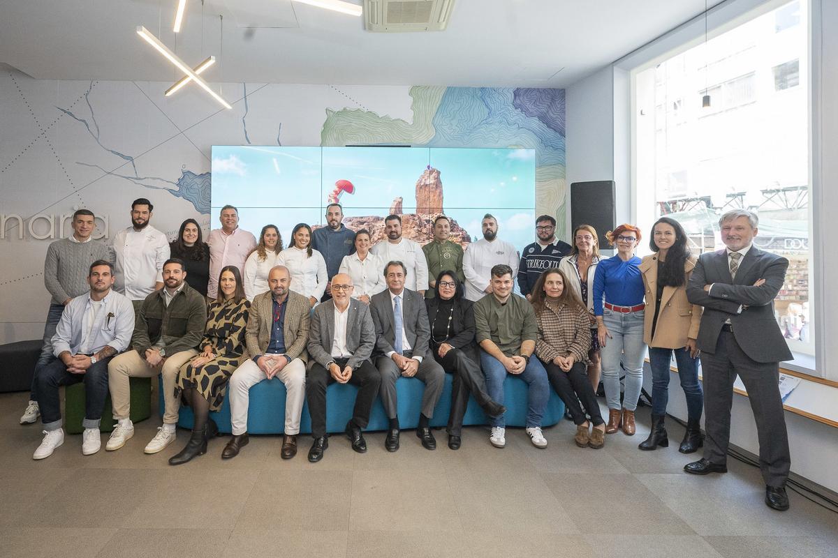 Comitiva de Gran Canaria para Madrid Fusión, con Antonio Morales al frente.