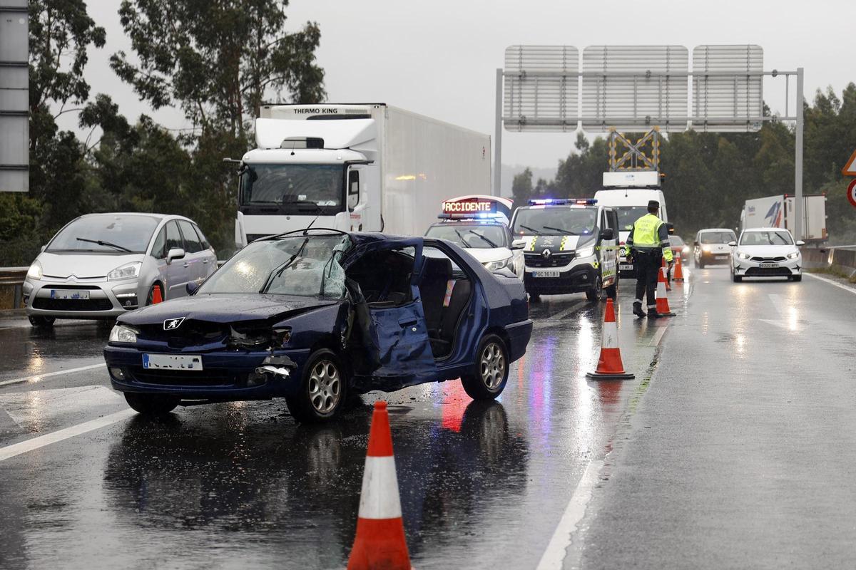 Un accidente en la PO-11 en octubre de 2024