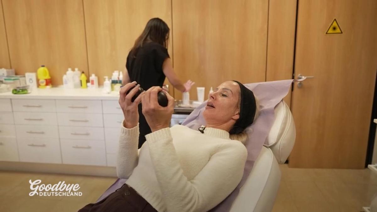 Peggy Jerofke kurz vor ihrer Laserbehandlung.