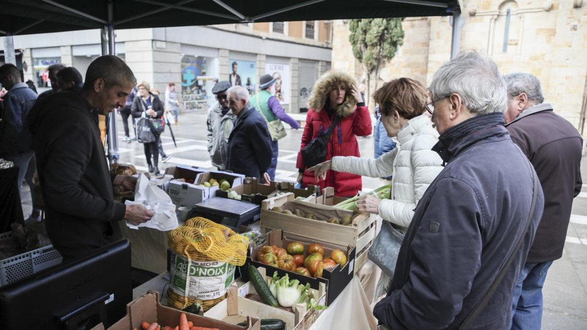 El mercado ecologico, antes de la crisis sanitaria.