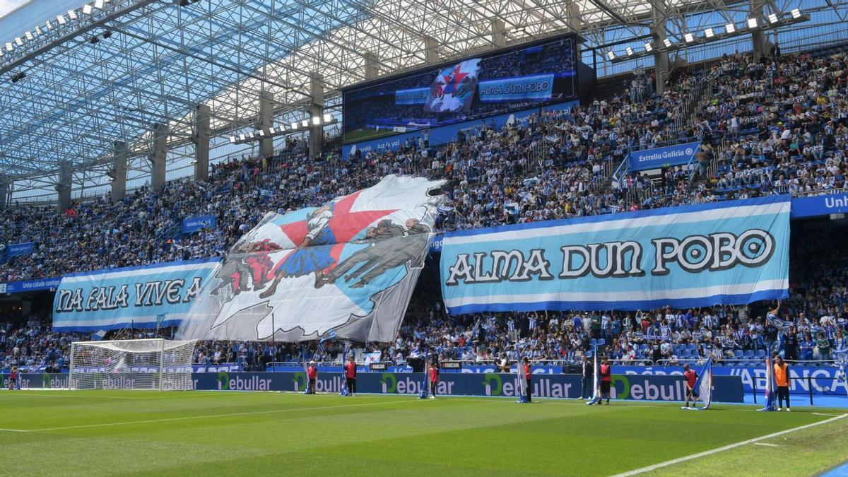 Múltiples actos durante o Deportivo-Andorra con motivo do Día das Letras Galegas