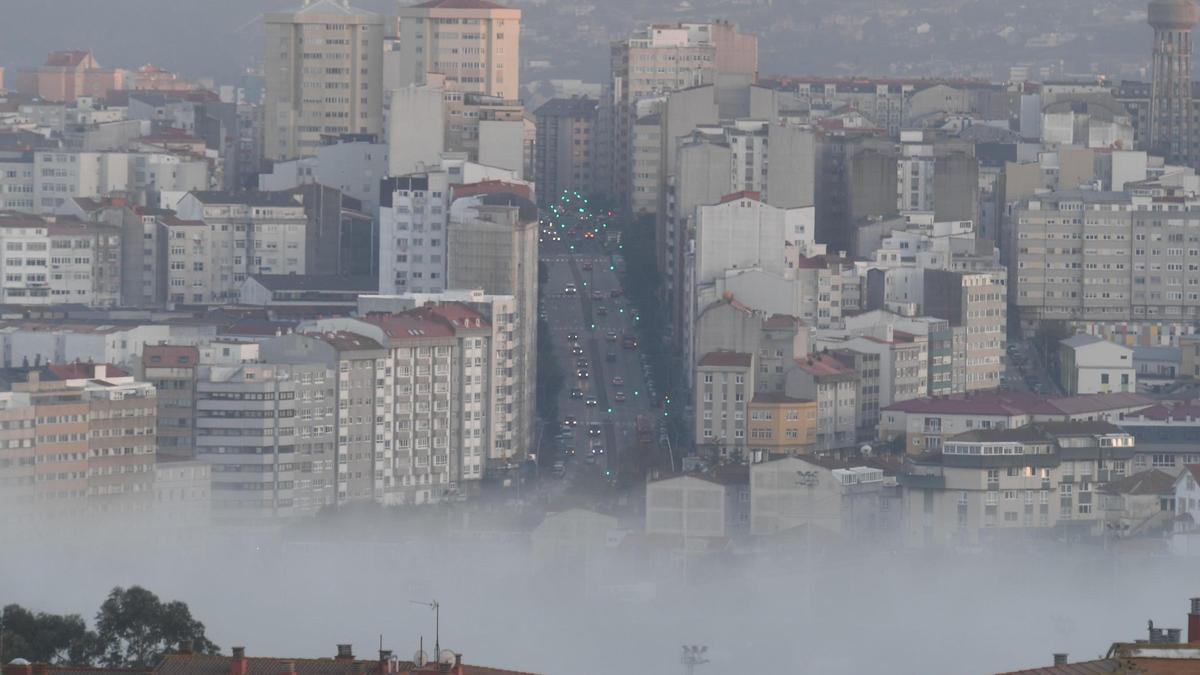 Niebla en A Coruña.