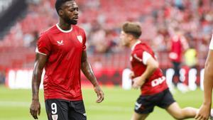 El delantero del Athletic Club Iñaki Williams, en el estadio de San Mamés, en Bilbao