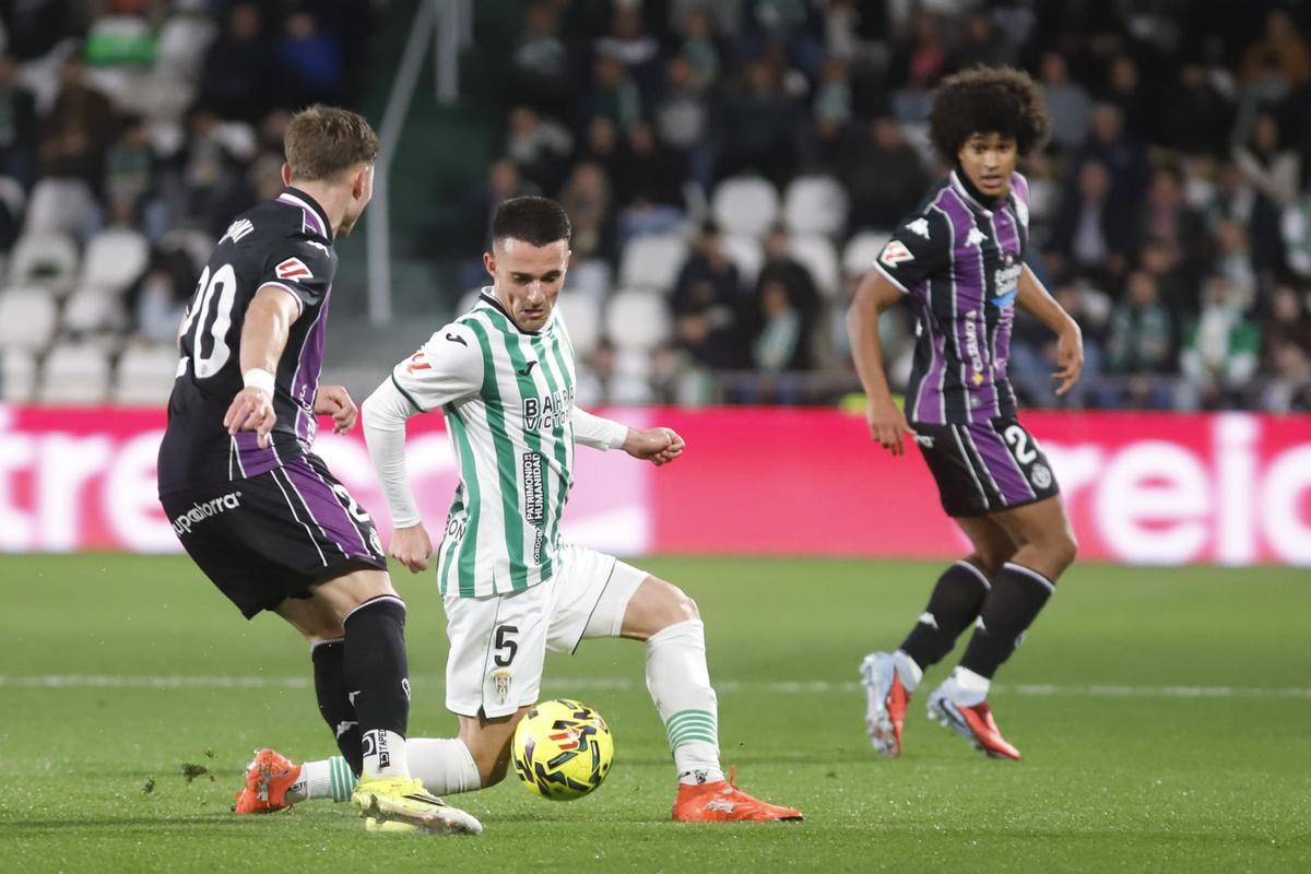 Diego Bri, durante un lance del pasado encuentro ante el Real Valladolid.