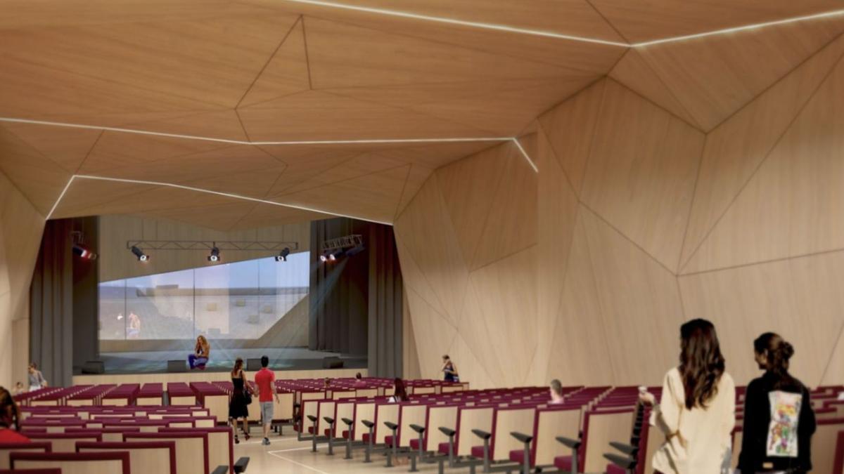 Interior de la futura sala principal del Auditorio.