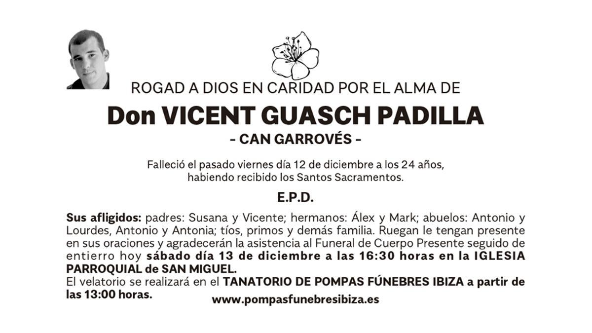 Esquela Vicent Guasch Padilla
