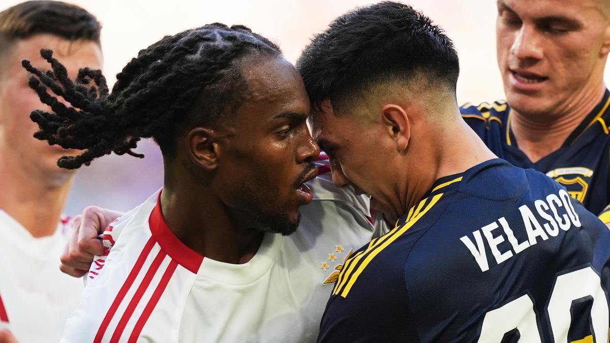 Renato Sánchez y Alan Velasco se sacaron chispas en el Benfica-Boca